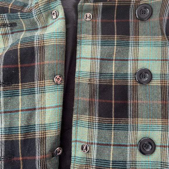 Steve Madden Preppy Plaid Tartan Jacket - Medium - Picture 9 of 11